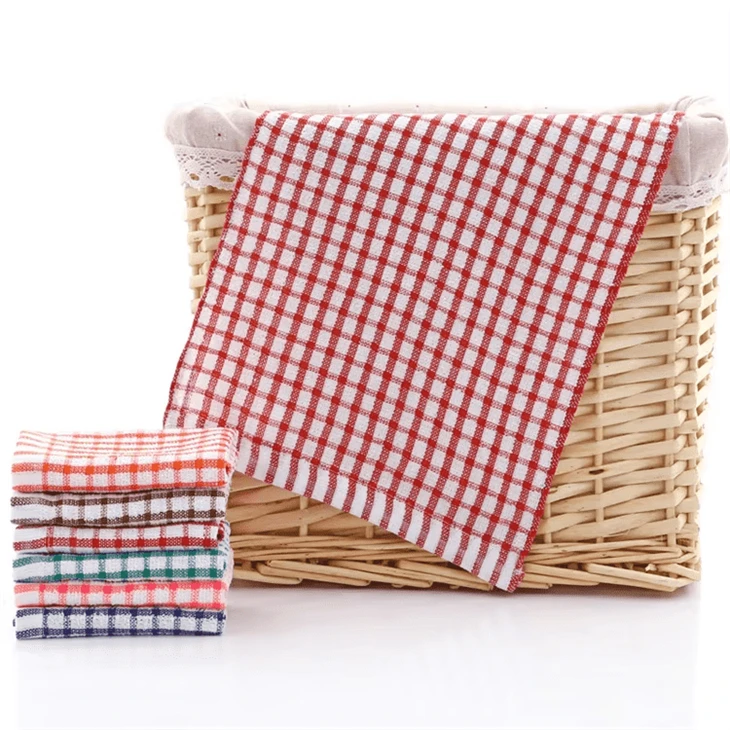 Cotton Checkered Super Absorption Hand Towel