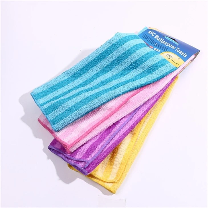 Striped Ultra-Soft Super Absorbent Microfiber Cloth